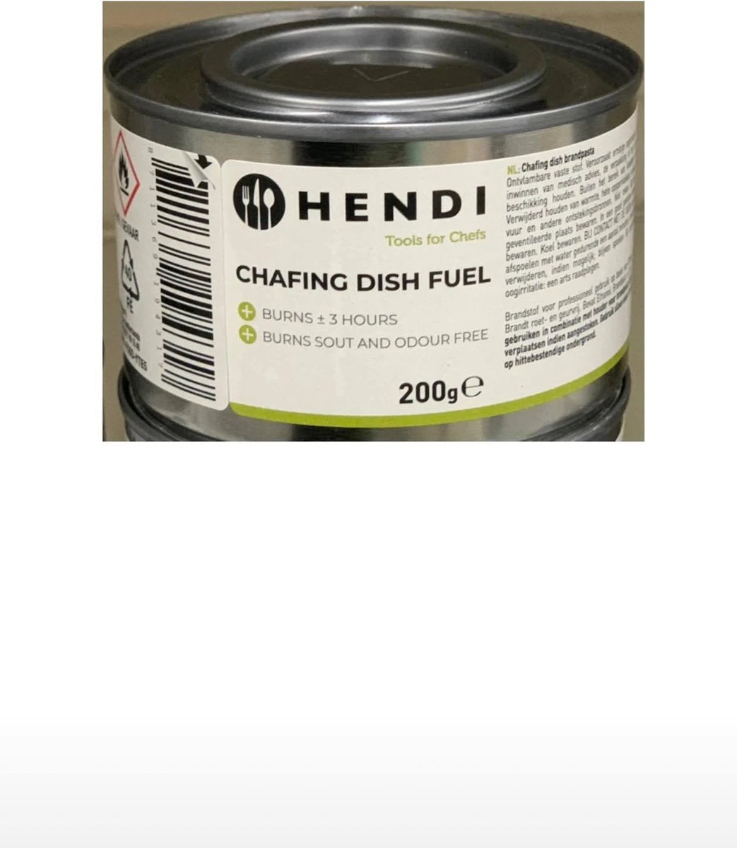 Hendi Brandpasta Voor Chafing Dish - Brandgel 200g - ( 2 Stuks ) 4 Hendi Brandpasta Voor Chafing Dish - Brandgel 200g - ( 2 Stuks ) - Image 2