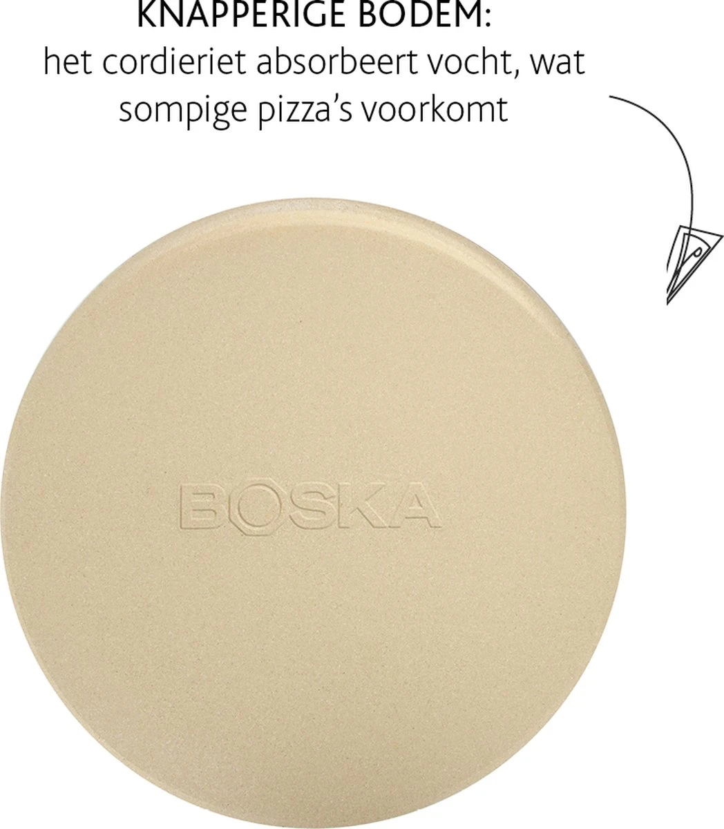 Boska Pizzasteen Deluxe - Voor Oven & BBQ - Knapperige Pizza's - Ø 29.5 Cm - BBQ Accessoires 8 Boska Pizzasteen Deluxe - Voor Oven & BBQ - Knapperige Pizza's - Ø 29.5 Cm - BBQ Accessoires - Image 6