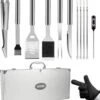 BBQ Accesoires Set Met Thermometer, Handschoenen, Bbq Tang, Bbq Borstel Van Zedar -BBQ Verkoop 1049x1200