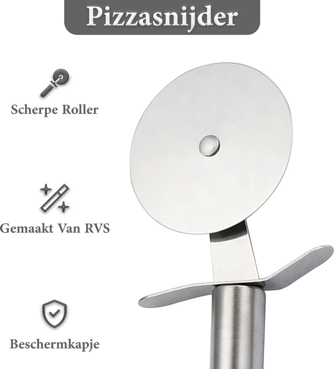 ProudProducts - Pizzasnijder - Ophangbaar - RVS 4 ProudProducts - Pizzasnijder - Ophangbaar - RVS - Image 2
