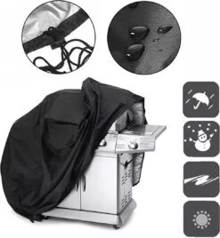 TammaT - BBQ Hoes - Waterdichte Beschermhoes - UV Bescherming - Maat L 170 X 61 X 117 Cm - Met Trekkoord -BBQ Verkoop 1107x1200
