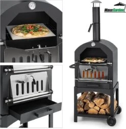 MaxxGarden Pizza Oven Buiten - Houtskool – Incl. Pizzasteen - 45x65x158cm 10 MaxxGarden Pizza Oven Buiten - Houtskool – Incl. Pizzasteen - 45x65x158cm -BBQ Verkoop 1175x1200 3