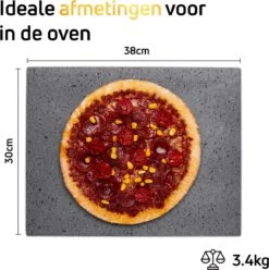 Pizzasteen BBQ Oven - Lava Van Vulkaan Etna - Barbecue Accesoires - Made In Italy - Broodbaksteen - 30x38x1.1 - VDN -BBQ Verkoop 1197x1200 3