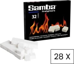 Samba Aanmaakblokjes Wit - Kerosine - 896 Stuks - Omdoos -BBQ Verkoop 1200x1038