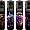 Clipper Classic Large "Skulls #21" Aanstekers (4 Stuks) -BBQ Verkoop 1200x1053 2