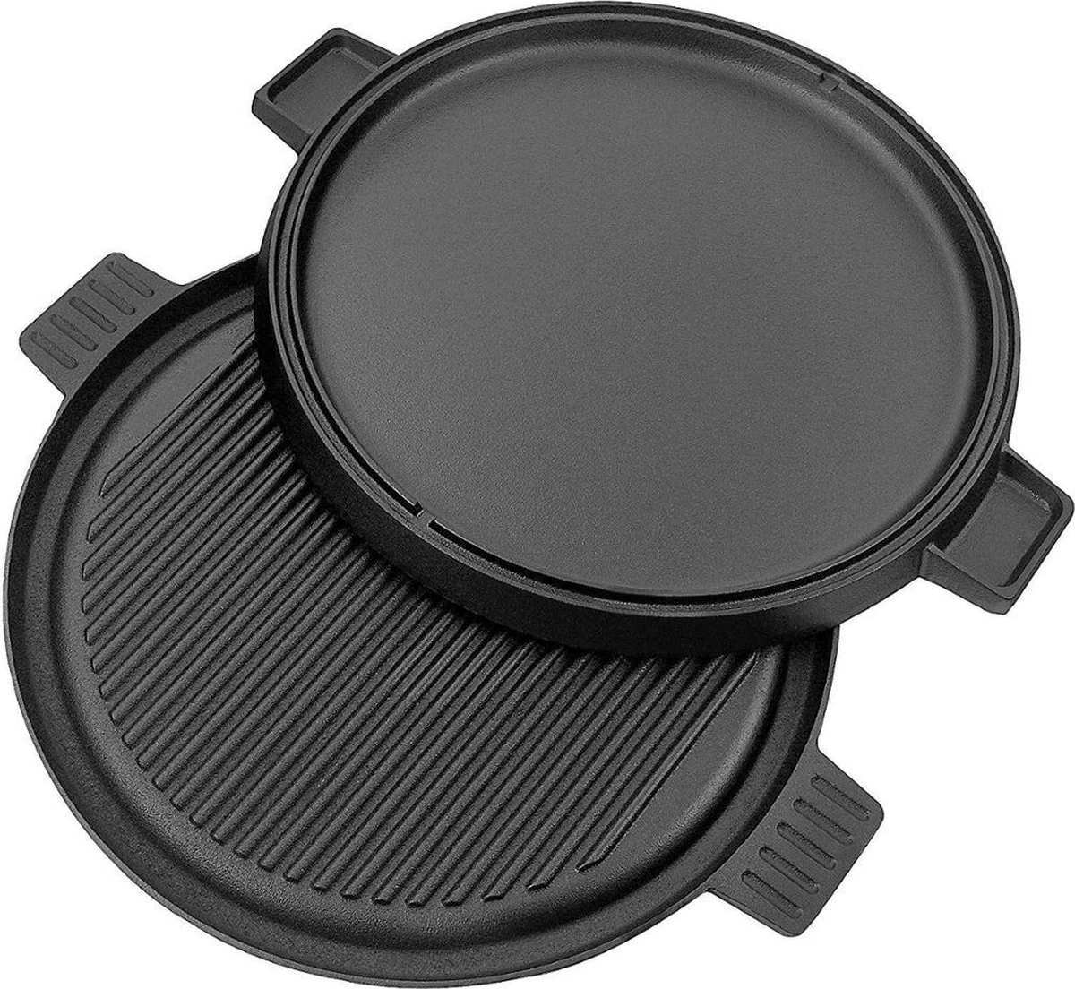 Chefs Cuisine Gietijzeren Grillpan - Grillpan Gietijzer - Gietijzer Bbq Grillpan - Gietijzeren Grillplaat - Pizzasteen - Plancha Gietijzer - Gietijzeren Bakplaat - Rond 36 Cm - Dubbelzijdig 3 Chefs Cuisine Gietijzeren Grillpan - Grillpan Gietijzer - Gietijzer Bbq Grillpan - Gietijzeren Grillplaat - Pizzasteen - Plancha Gietijzer - Gietijzeren Bakplaat - Rond 36 Cm - Dubbelzijdig