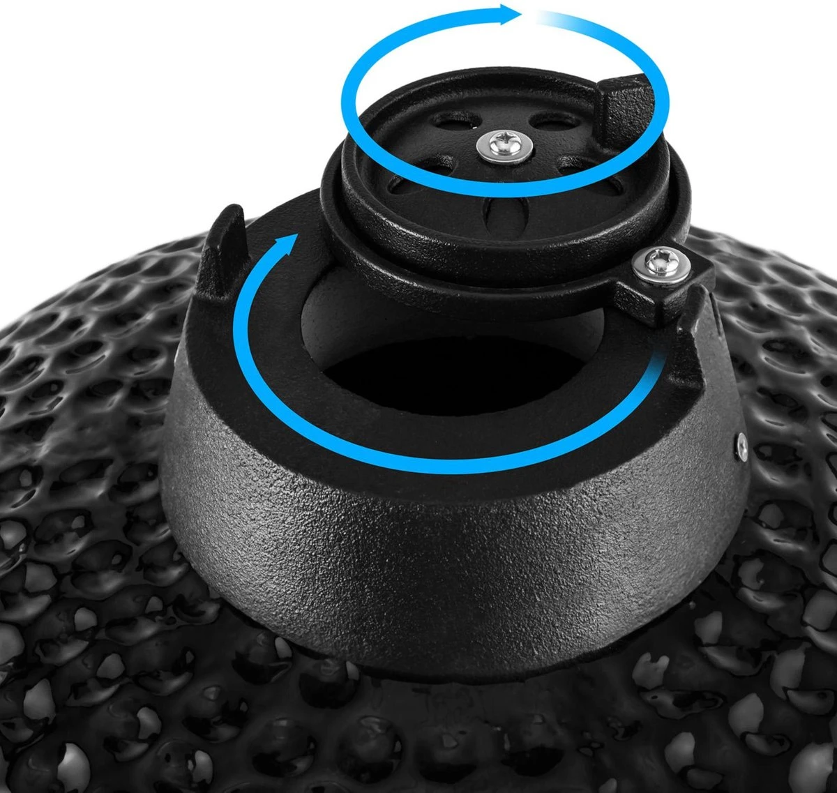 Patton - Kamado 21" - Premium Black - Keramische Barbecue - Incl. Bluetooth Kerntemperatuurmeter - LED Verlichting - Large - Compleet - Zwart 18 Patton - Kamado 21" - Premium Black - Keramische Barbecue - Incl. Bluetooth Kerntemperatuurmeter - LED Verlichting - Large - Compleet - Zwart - Image 16