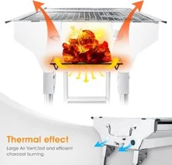 Uten - Houtskoolbarbecue - Opvouwbare Barbecue - Houtskoolbarbecues - Draagbare Camping Barbecue - 430 Roestvrij Staal Grill BBQ - 5-10 Persoon Tuin Buitenfeest - Zilver 17 Uten - Houtskoolbarbecue - Opvouwbare Barbecue - Houtskoolbarbecues - Draagbare Camping Barbecue - 430 Roestvrij Staal Grill BBQ - 5-10 Persoon Tuin Buitenfeest - Zilver -BBQ Verkoop 1200x1152