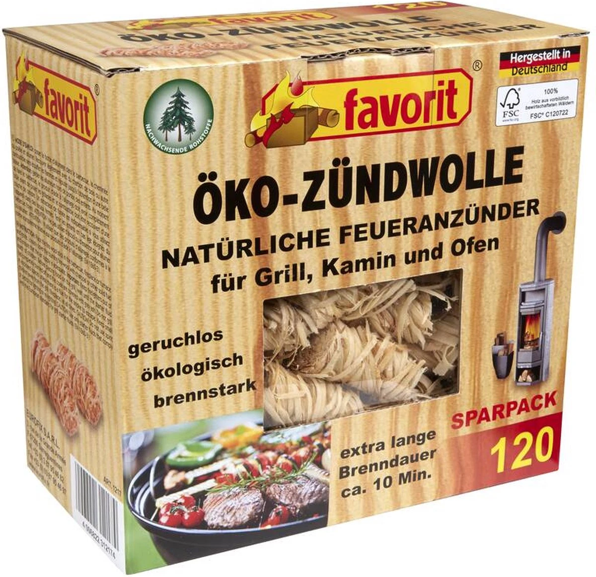 Favorit® Eco Ontstekingswol - Aanmaakblokjes - 120 Stuks 3 Favorit® Eco Ontstekingswol - Aanmaakblokjes - 120 Stuks