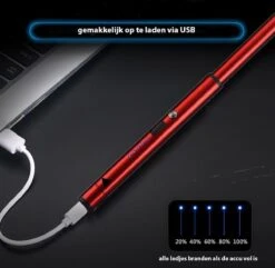 Oplaadbare Lange Dunne Elektrische Aansteker - Duurzame Plasma Aansteker - Inclusief Cadeauverpakking - BBQ – Kaarsen – Rood -BBQ Verkoop 1200x1170 1