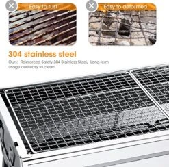 Uten - Houtskoolbarbecue - Opvouwbare Barbecue - Houtskoolbarbecues - Draagbare Camping Barbecue - 430 Roestvrij Staal Grill BBQ - 5-10 Persoon Tuin Buitenfeest - Zilver 16 Uten - Houtskoolbarbecue - Opvouwbare Barbecue - Houtskoolbarbecues - Draagbare Camping Barbecue - 430 Roestvrij Staal Grill BBQ - 5-10 Persoon Tuin Buitenfeest - Zilver -BBQ Verkoop 1200x1184 3