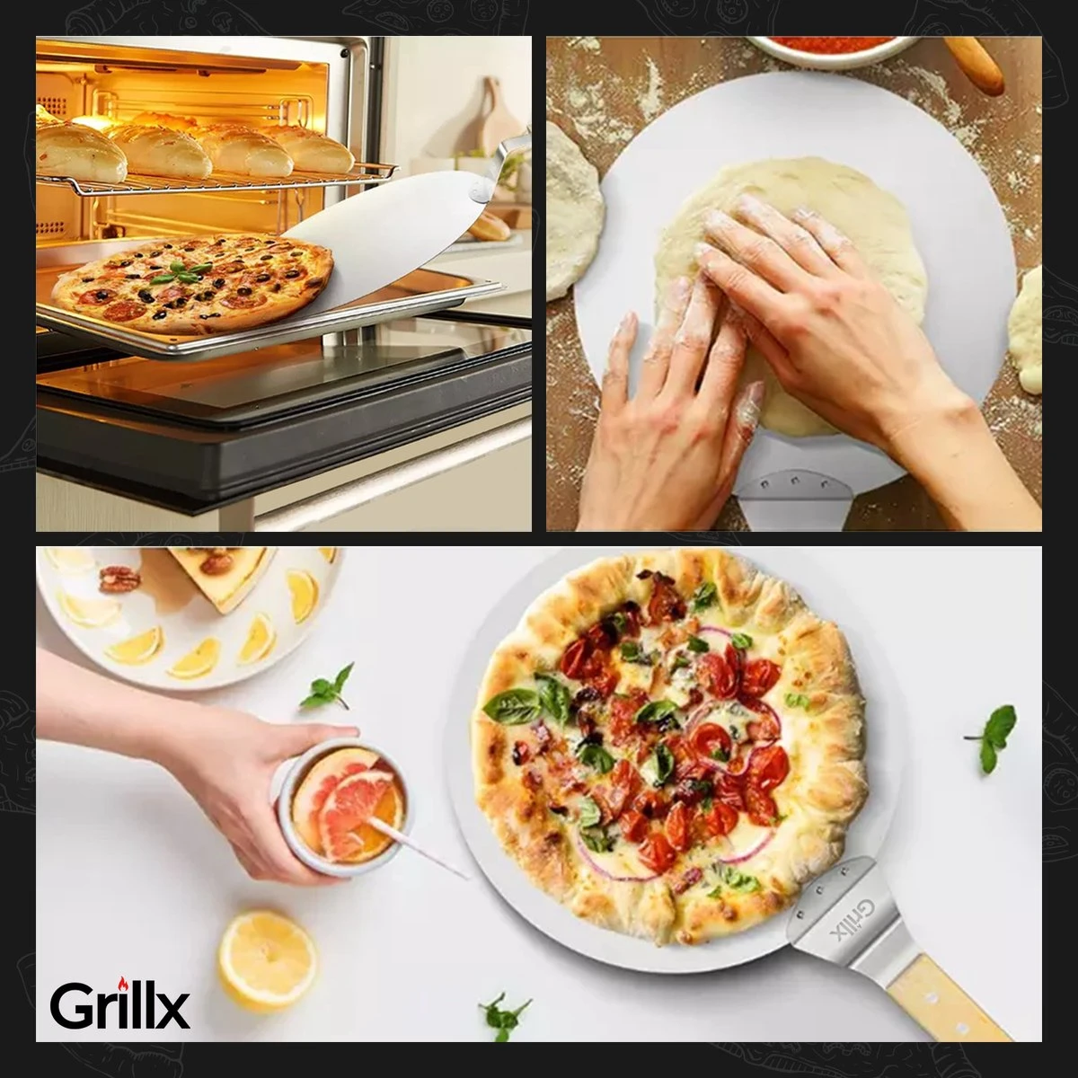 GrillX Pizzaschep Met Pizzasnijder - 30cm - In Luxe Doos - Pizzaspatel Voor BBQ & Oven - BBQ Accesoires Gereedschap 9 GrillX Pizzaschep Met Pizzasnijder - 30cm - In Luxe Doos - Pizzaspatel Voor BBQ & Oven - BBQ Accesoires Gereedschap - Image 7