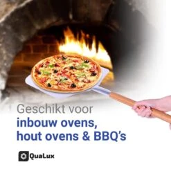 Qualux Pizzaschep Tweedelig – Pizzaschep Voor BBQ – Ophangbaar – Hout/rvs -BBQ Verkoop 1200x1200 184