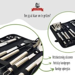 Krumble 18-delige Barbecue Set / Roestvrijstalen BBQ Set Van 18 / Inclusief Handige Opbergtas - RVS -BBQ Verkoop 1200x1200 191