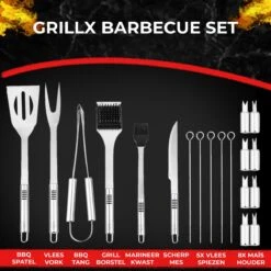 GrillX Barbecue Gereedschap Set - 19-delig - Inclusief Luxe Draagtas - BBQ Accesoires - Gereedschapset 19 GrillX Barbecue Gereedschap Set - 19-delig - Inclusief Luxe Draagtas - BBQ Accesoires - Gereedschapset -BBQ Verkoop 1200x1200 232