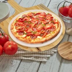 MaxxHome Pizzasteen - BBQ Steen - Maximum Te Verhitten Tot 600 Graden - ⌀33 - Incl. Houten Schep -BBQ Verkoop 1200x1200 298