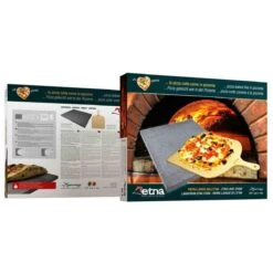 ETNA Pizza Set - Grote Pizzasteen & GRATIS Pizzaschep - 30 Cm X 38 Cm - Echt Italiaanse Pizzasteen - Broodbaksteen - BBQ Pizzasteen - Gemaakt Van Lavasteen Uit De Etna - Non-stick - Eppicotispai -BBQ Verkoop 1200x1200 303