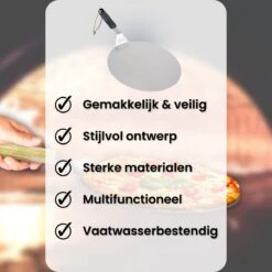 Nowad Pizzaschep RVS Rond - 30,5 Cm - PVC Handvat -BBQ Verkoop 1200x1200 32