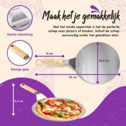 Nowad Pizzaschep RVS Rond Voor BBQ En Oven - 30,5 Cm - Pizzaspatel - Taartschep - Houten Handvat - Ophangbaar - Rond - Vaatwasbestendig - Keukenaccessoires 25 Nowad Pizzaschep RVS Rond Voor BBQ En Oven - 30,5 Cm - Pizzaspatel - Taartschep - Houten Handvat - Ophangbaar - Rond - Vaatwasbestendig - Keukenaccessoires -BBQ Verkoop 1200x1200 44