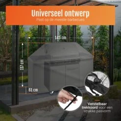 GrillX Barbecue Hoes - 145 X 61 X 117cm - BBQ Hoes Waterdicht - Beschermhoes Inclusief Trekkoord - BBQ Accesoires -BBQ Verkoop 1200x1200 440