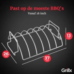 GrillX Sparerib Rek BBQ - Rib Rack Houder - Barbecue Spareribs Rek - BBQ Accesoires -BBQ Verkoop 1200x1200 469