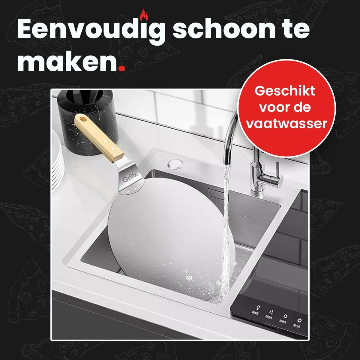 GrillX Pizzaschep Met Pizzasnijder - 30cm - In Luxe Doos - Pizzaspatel Voor BBQ & Oven - BBQ Accesoires Gereedschap 5 GrillX Pizzaschep Met Pizzasnijder - 30cm - In Luxe Doos - Pizzaspatel Voor BBQ & Oven - BBQ Accesoires Gereedschap - Image 3