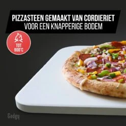 Gadgy Pizzasteen Met Pizzaschep – Cordieriet Voor Knapperige Pizzabodem – Pizzasteen Voor BBQ, Oven Of Kamado - Pizzaspatel - Pizza Set -BBQ Verkoop 1200x1200 74