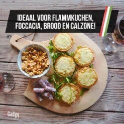 Gadgy Pizzasteen Met Pizzaschep – Cordieriet Voor Knapperige Pizzabodem – Pizzasteen Voor BBQ, Oven Of Kamado - Pizzaspatel - Pizza Set -BBQ Verkoop 1200x1200 77