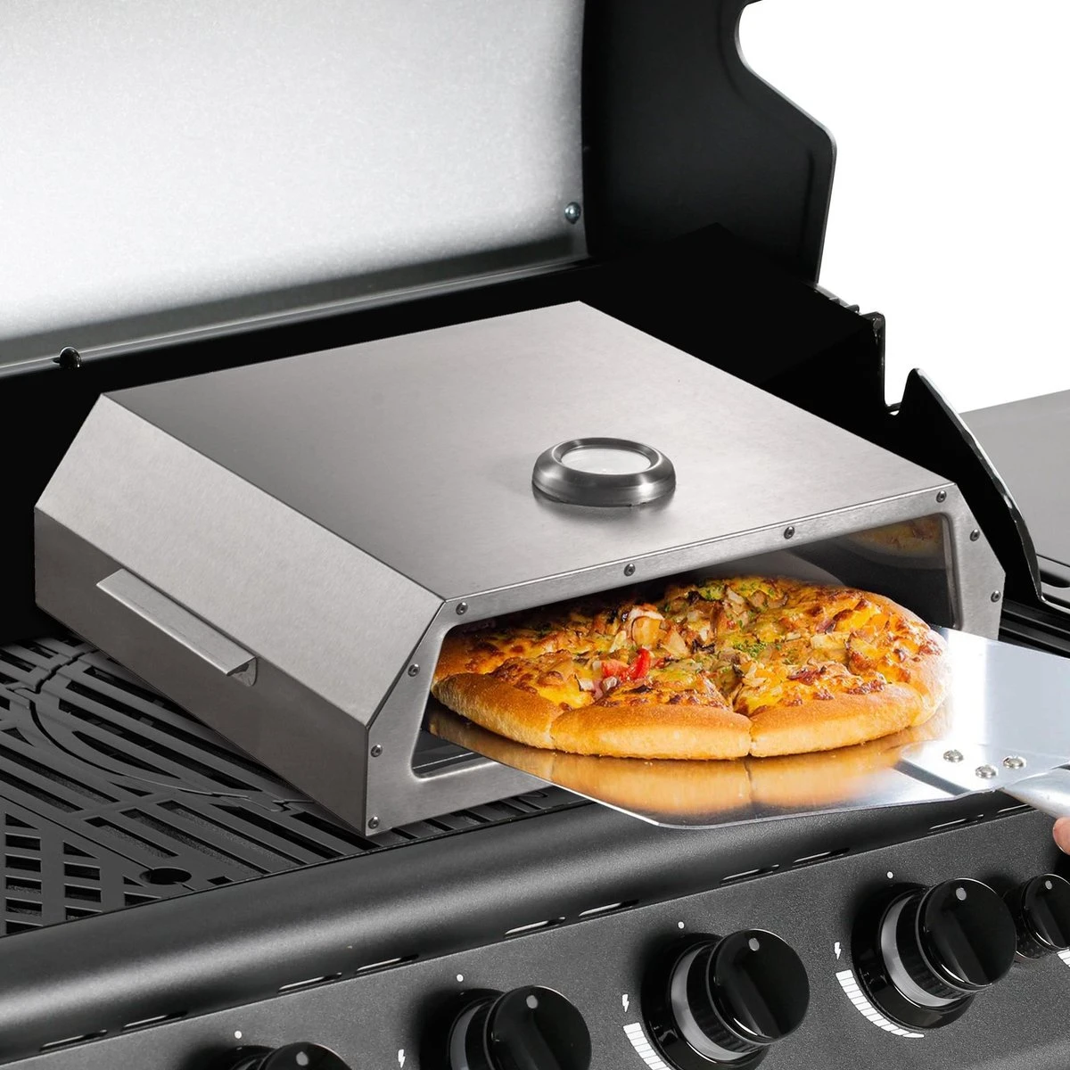 Bighorn Pizzaoven Met Pizzasteen Voor Barbecue - Grilloven - Draagbare - Edelstaal 4 Bighorn Pizzaoven Met Pizzasteen Voor Barbecue - Grilloven - Draagbare - Edelstaal - Image 2