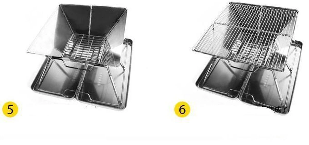 United Entertainment - Opvouwbare Houtskoolbarbecue - RVS - Met Koffer En Draagtas 13 United Entertainment - Opvouwbare Houtskoolbarbecue - RVS - Met Koffer En Draagtas - Image 11