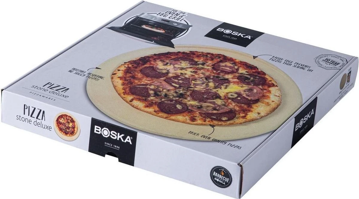 Boska Pizzasteen Deluxe L - Voor Oven & BBQ - Knapperige Pizza's - Ø 35 Cm - BBQ Accessoires 8 Boska Pizzasteen Deluxe L - Voor Oven & BBQ - Knapperige Pizza's - Ø 35 Cm - BBQ Accessoires - Image 6