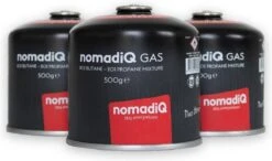 NomadiQ Gasflesjes (3 Stuks X 500 Gram) - EN417 Schroefventiel