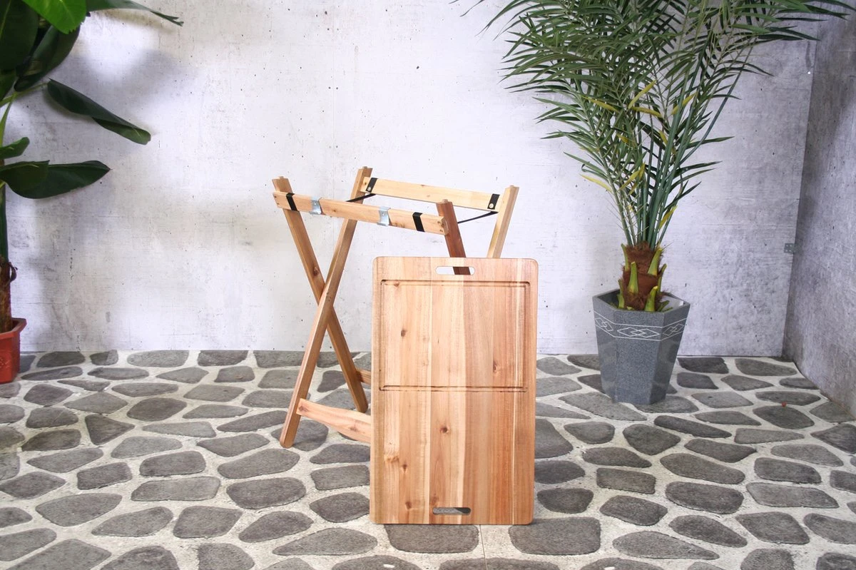 SenS-Line Inklapbare BBQ Bijzettafel - Acacia 8 SenS-Line Inklapbare BBQ Bijzettafel - Acacia - Image 6