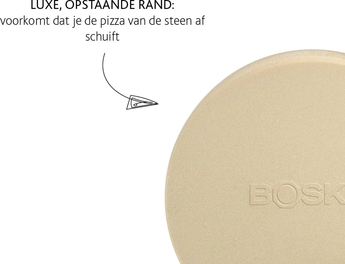 Boska Pizzasteen Deluxe - Voor Oven & BBQ - Knapperige Pizza's - Ø 29.5 Cm - BBQ Accessoires 7 Boska Pizzasteen Deluxe - Voor Oven & BBQ - Knapperige Pizza's - Ø 29.5 Cm - BBQ Accessoires - Image 5