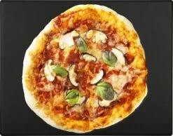 Navaris Pizzasteen XL Voor Oven En Barbecue - Rechthoekige Pizzaplaat 38 X 30 Cm - Inclusief Receptenboek - Keramisch Geglazuurd - Zwart -BBQ Verkoop 1200x942 2