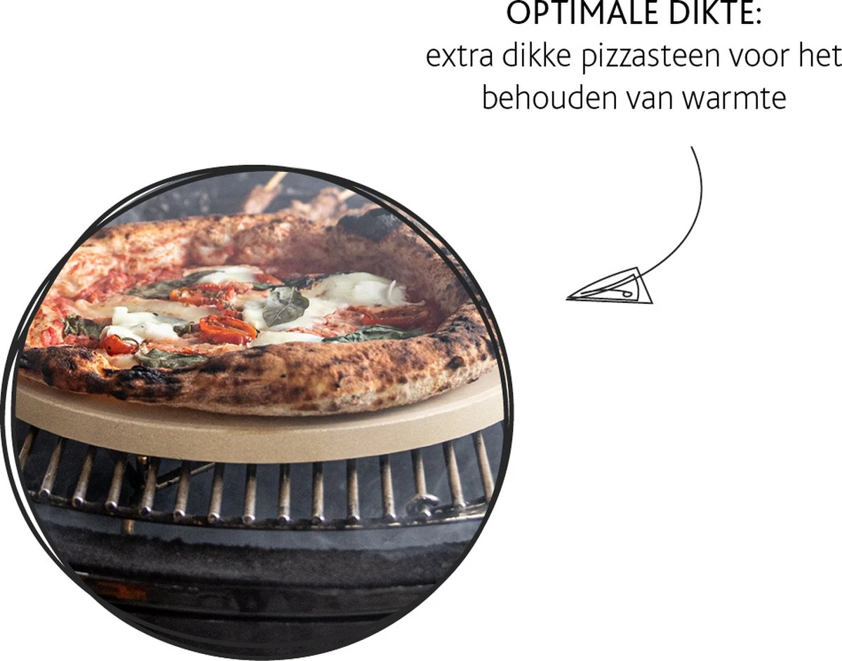 Boska Pizzasteen Deluxe - Voor Oven & BBQ - Knapperige Pizza's - Ø 29.5 Cm - BBQ Accessoires 6 Boska Pizzasteen Deluxe - Voor Oven & BBQ - Knapperige Pizza's - Ø 29.5 Cm - BBQ Accessoires - Image 4