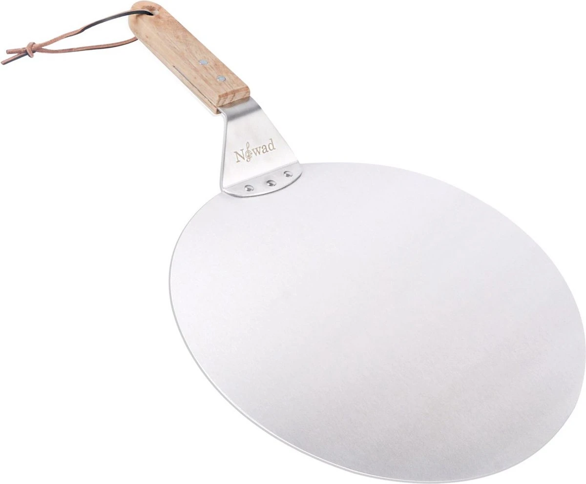 Nowad Pizzaschep RVS Rond Voor BBQ En Oven - 30,5 Cm - Pizzaspatel - Taartschep - Houten Handvat - Ophangbaar - Rond - Vaatwasbestendig - Keukenaccessoires 17 Nowad Pizzaschep RVS Rond Voor BBQ En Oven - 30,5 Cm - Pizzaspatel - Taartschep - Houten Handvat - Ophangbaar - Rond - Vaatwasbestendig - Keukenaccessoires - Image 15