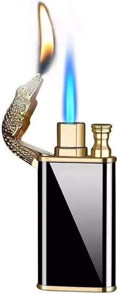 Dragon Lighter - Draak Aansteker - Dual Flame - Vuur Aansteker - Verschillende Vlamgrootte - Hervulbaar - WBV™ 3 Dragon Lighter - Draak Aansteker - Dual Flame - Vuur Aansteker - Verschillende Vlamgrootte - Hervulbaar - WBV™