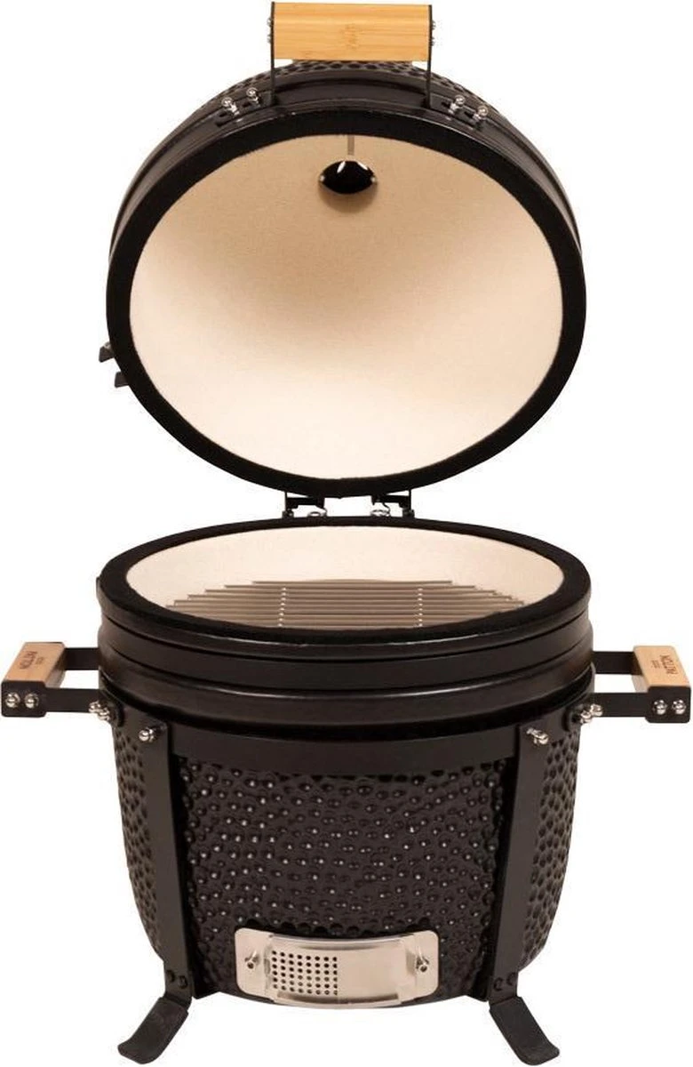Patton Kamado 15" - Tafel Model - Keramische Barbecue - Premium Black - Medium - Compleet - Mat Zwart 8 Patton Kamado 15" - Tafel Model - Keramische Barbecue - Premium Black - Medium - Compleet - Mat Zwart - Image 6