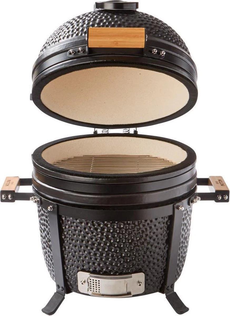 Patton Kamado 15" - Tafel Model - Keramische Barbecue - Premium Black - Medium - Compleet - Mat Zwart 7 Patton Kamado 15" - Tafel Model - Keramische Barbecue - Premium Black - Medium - Compleet - Mat Zwart - Image 5